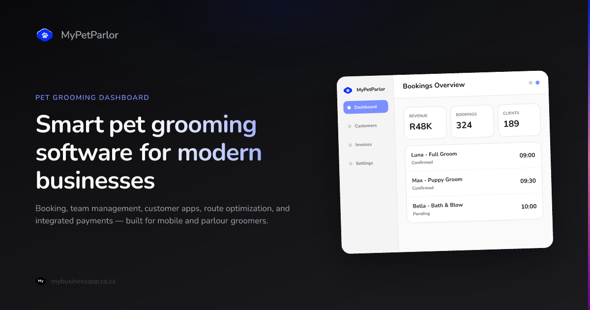 Pet Grooming Software — MyPetParlor | MyBusiness App